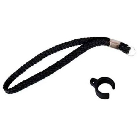 Extra handledsrem för trygg användning Justerbar röd käpp med blommigt mönster a black rope with a ring