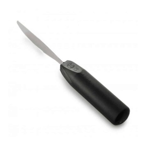Kniv lätt med svart ergonomiskt handtag och rostfritt blad