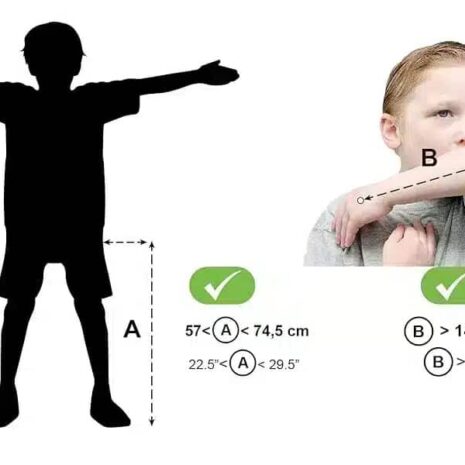 Storleksguide för korrekt inställning av barnkrycka kryckor för barn Måttguide för att välja rätt höjd på barnkryckor