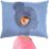 Kudde med hål a pillow with a woman's head