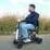 Promenadskoter vikbar Person kör vikbar elscooter för vuxna utomhus