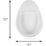 Sängbäcken a white toilet with measurements
