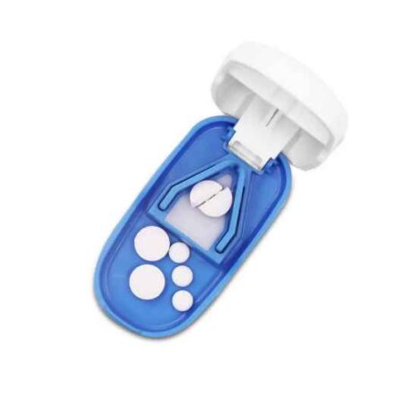 Tablettdelare Tablettdelare a blue pill container with white pills