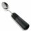 Tesked med stort grepp a spoon with a black handle