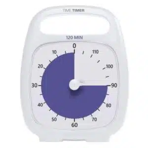 Time Timer Plus 120 Minuter – visuell nedräkning med cirka 30 minuter kvar.