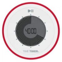 Time Timer Twist digital timer – displays 40 minutes with visual countdown in red frame.