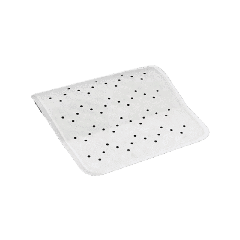 Halkmatta 54x54 cm Halkmatta 54x54 cm med dräneringshål och sugkoppar i vit gummi