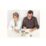 a man and woman sitting at a table looking at cards