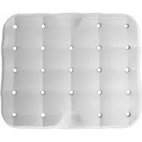 Top of shower stool cushion with drainage holes and soft texture