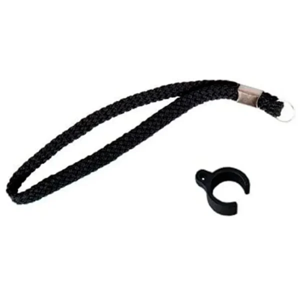 Wrist strap and hook for adjustable cane