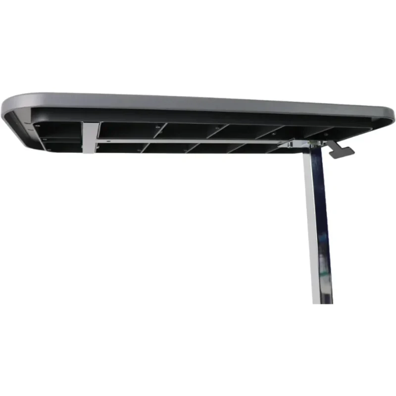 Undersida av bordet med stödstruktur Undersida av höj- och sänkbart bord med hjul