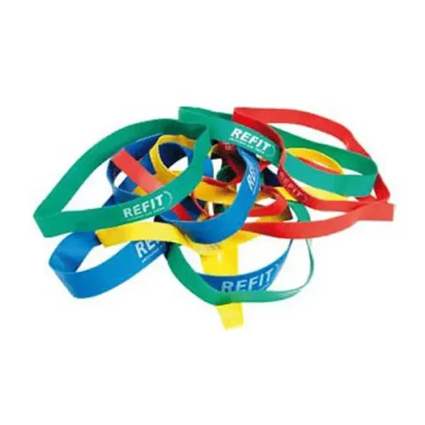 Refit Rubberband exercise bands in different colors and resistance levels