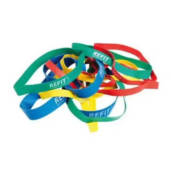 Refit Rubberband exercise band in various colors including yellow x-light resistance