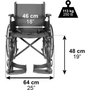 Rent an aluminum wheelchair over the weekend