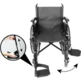 a wheelchair with a hand on the side