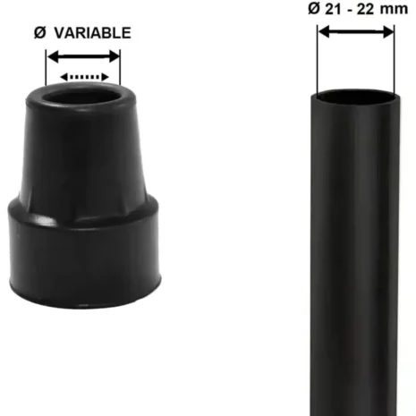 Slitstark och halksäker bas Närbild undersida kryckdopp med greppmönster