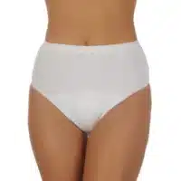 Absorbent panties for women size M in white color