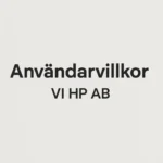 Användarvillkor Användarvillkor för vi hp ab – illustration med tydlig rubrik och minimalistisk design.