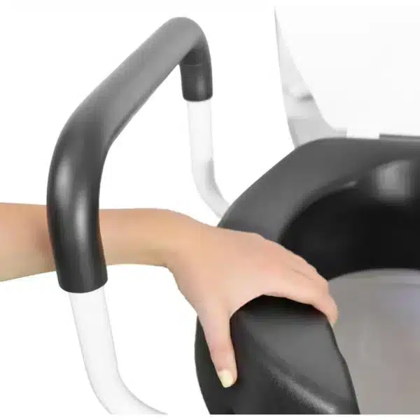 Toilet seat raiser hand grips soft armrest