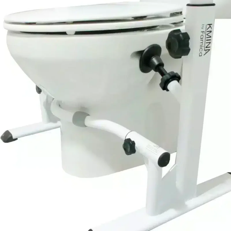 Stabil bas Stödhandtag för toalett. Stödben på KMINA toalettarmstöd