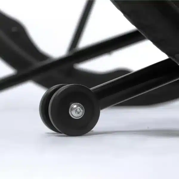 Anti-tip wheels mounted on wheelchair – PEPE