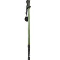 Walking stick for hiking Adjustable length green with telescopic function
