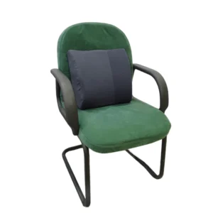 Ländryggsdyna med ergonomiskt stöd placerad på stol