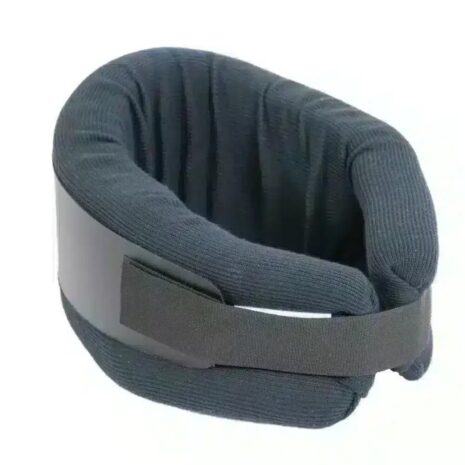 Halskrage universal med platta sida Halskrage universal med platta i blå färg, sidovy