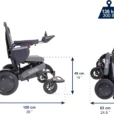 Elektrisk rullstol K10075 totala mått längd bredd höjd