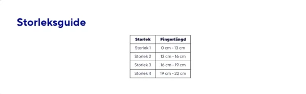 LigaFlex Finger storlek 3 storleksguide fingerlängd