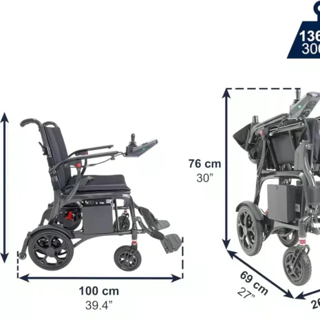 Mått elektrisk rullstol kolfiber Elektrisk rullstol kolfiber mått och dimensioner