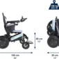 Blå elektrisk rullstol mått och dimensioner