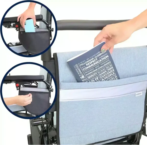 Förvaringsficka blå elektrisk rullstol Blå elektrisk rullstol förvaringsficka