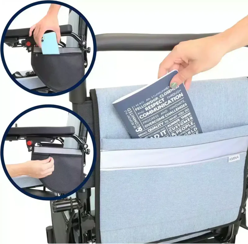 Förvaringsficka blå elektrisk rullstol Blå elektrisk rullstol förvaringsficka