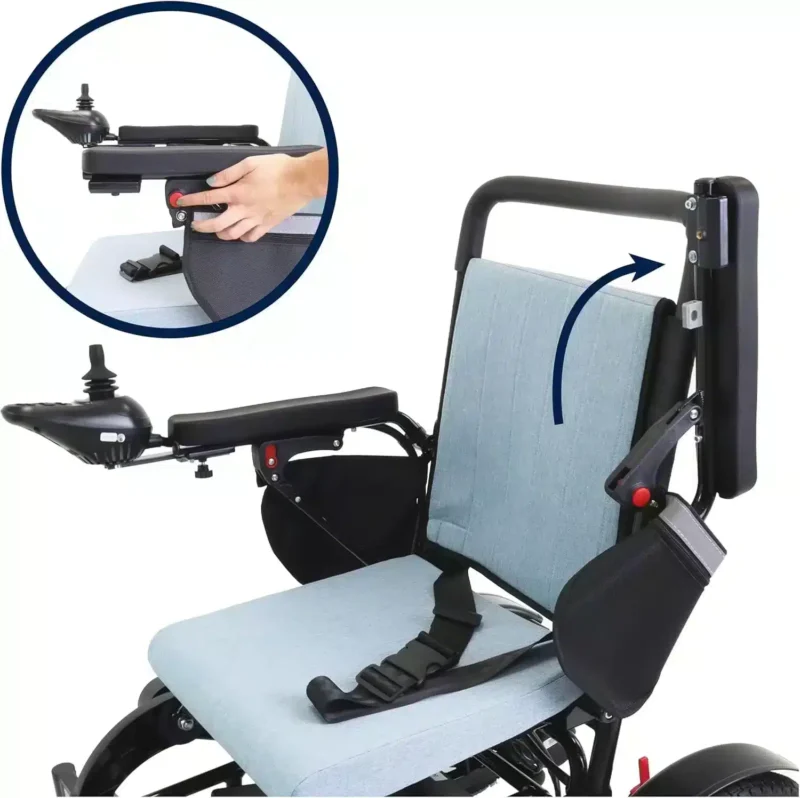 Joystick blå elektrisk rullstol Blå elektrisk rullstol joystickkontroll