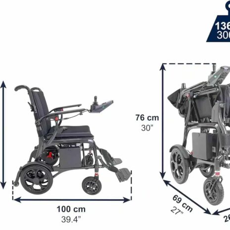 Mått elektrisk rullstol kolfiber Elektrisk rullstol kolfiber mått och dimensioner