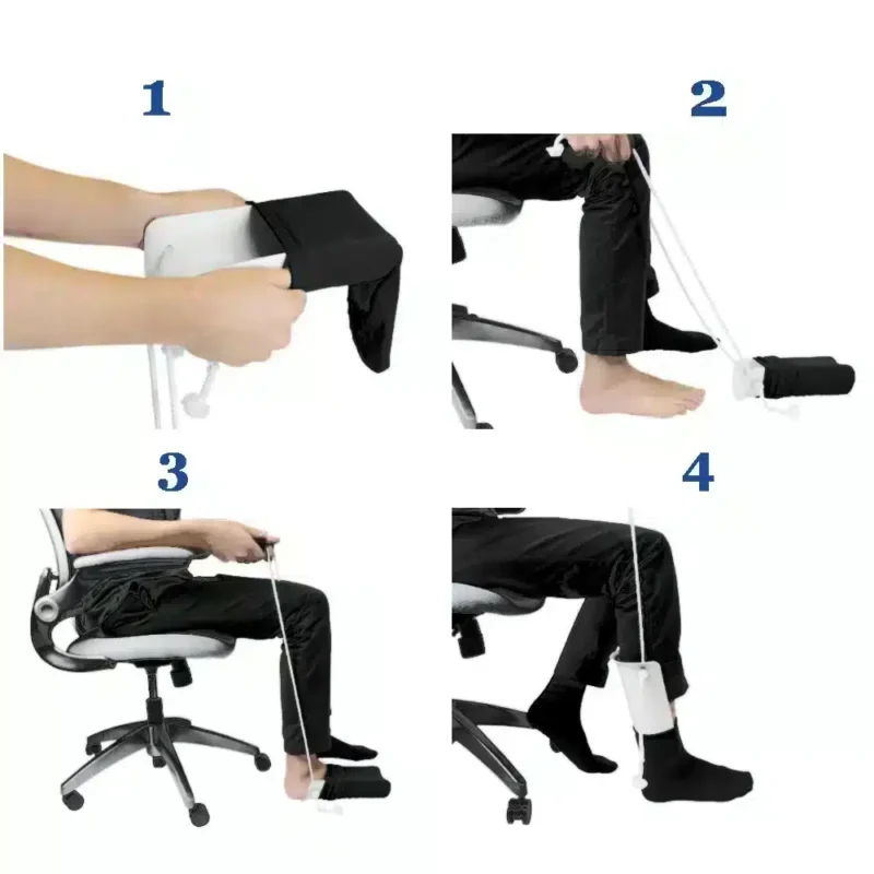 Påtagare för strumpor och sockor användningssteg pådragare för strumpor. steg-för-steg användning