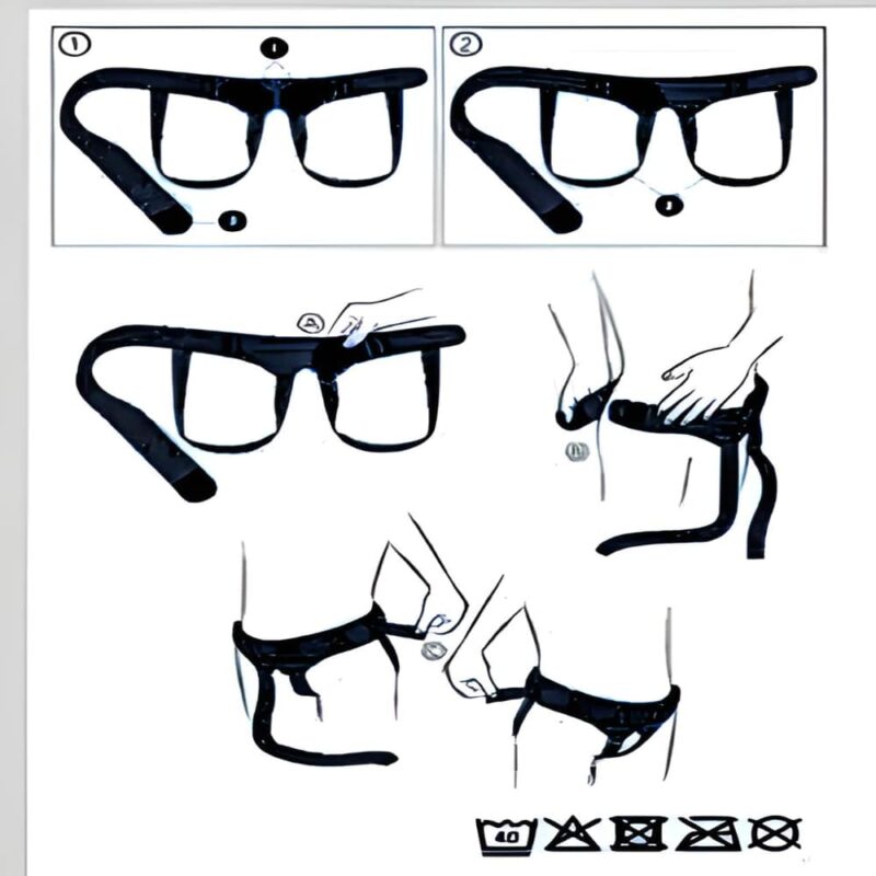 Bråckband vid ljumskbråck storlek 1 – bruksanvisning Instruktioner för hur Bråckband vid ljumskbråck storlek 1 sätts på och justeras med remmar och pelotter.