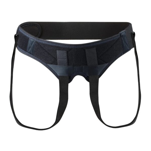 Bråckband vid ljumskbråck storlek 1 i mörkblå färg med dubbla pelotter och justerbara remmar