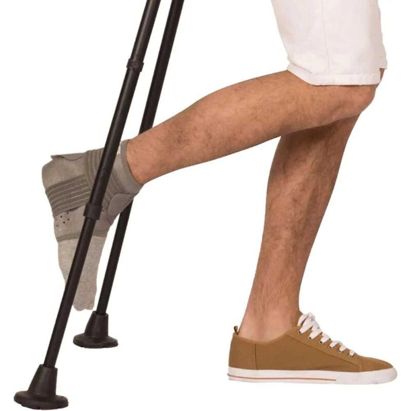 Halkskydd kryckdoppar 17–19 mm svart vid användning Halkskydd kryckdoppar 17–19 mm svart vid användning under gång