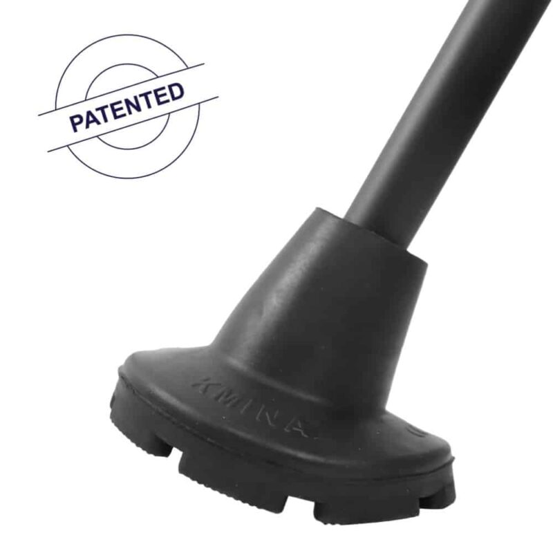 Halkskydd kryckdoppar 17–19 mm svart monterad Halkskydd kryckdoppar 17–19 mm svart monterad på krycka