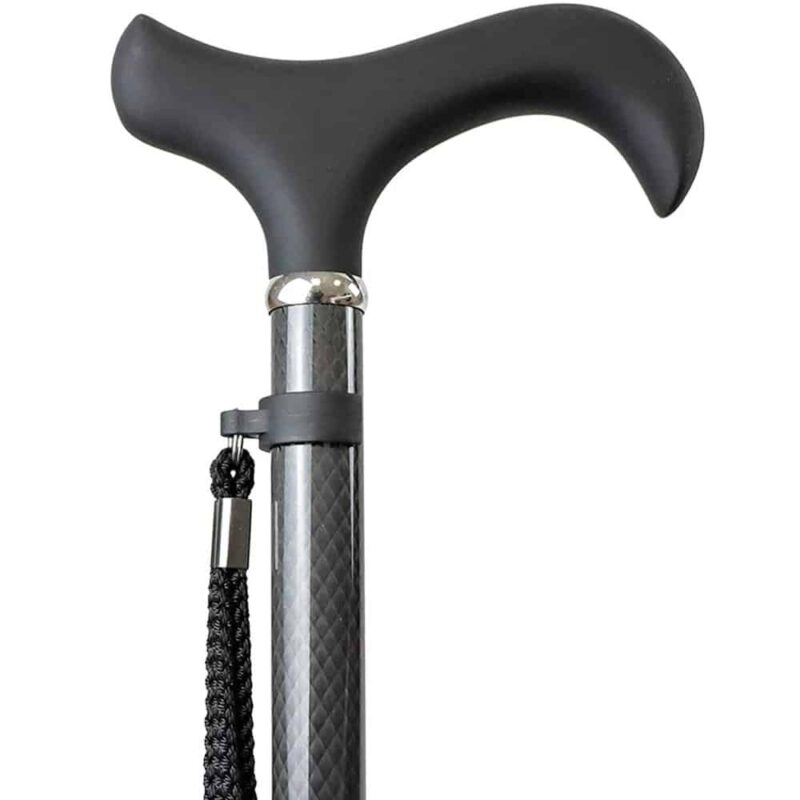 Käpp i kolfiber närbild Käpp i kolfiber närbild på handtagsprofil