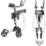 Rollator med armstöd svart fram och bak vy med justerbara armstöd och bromsar VI HP