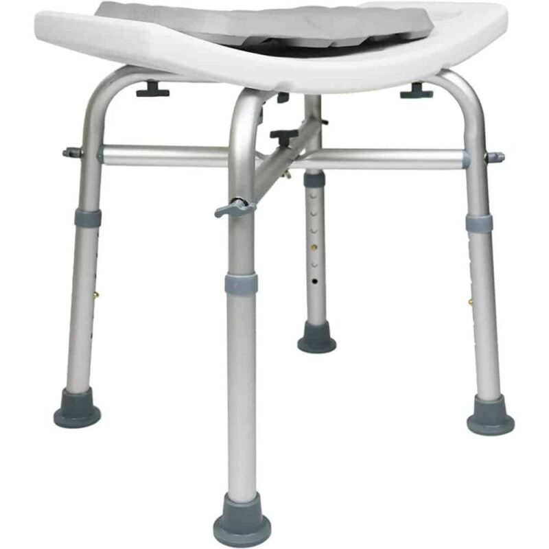 Duschpall med dyna vit i sned framifrån vy Duschpall med dyna vit i sned framifrån vy