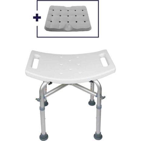 Duschpall med dyna vit med löstagbar dyna och sits Duschpall med dyna vit med löstagbar dyna och sits
