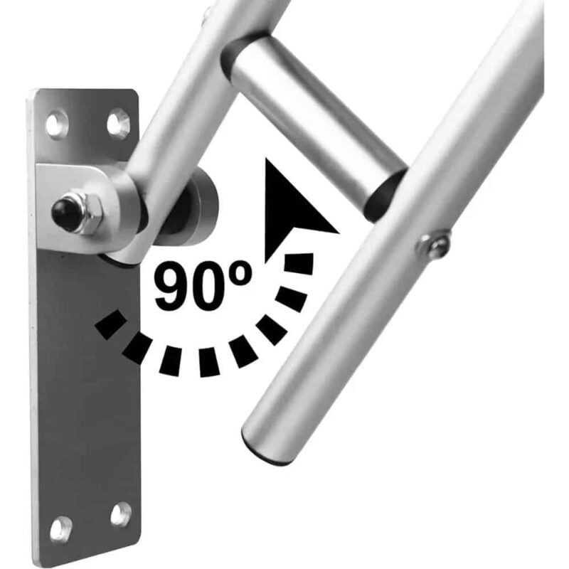 Fällbar på 90 grader Fällbart stödhandtag med 90 graders uppfällning