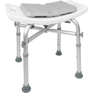 Duschpall med dyna vit med vadderad sits