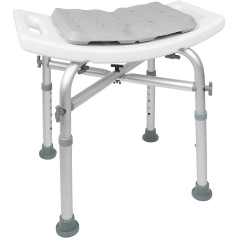 Duschpall med dyna vit med vadderad sits
