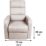 Elektrisk relaxfåtölj beige mått bredd 72 cm höjd 46 cm