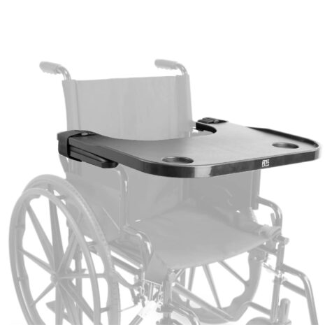 rullstolsbord monterat på rullstol framifrån rullstolsbord monterat på rullstol framifrån